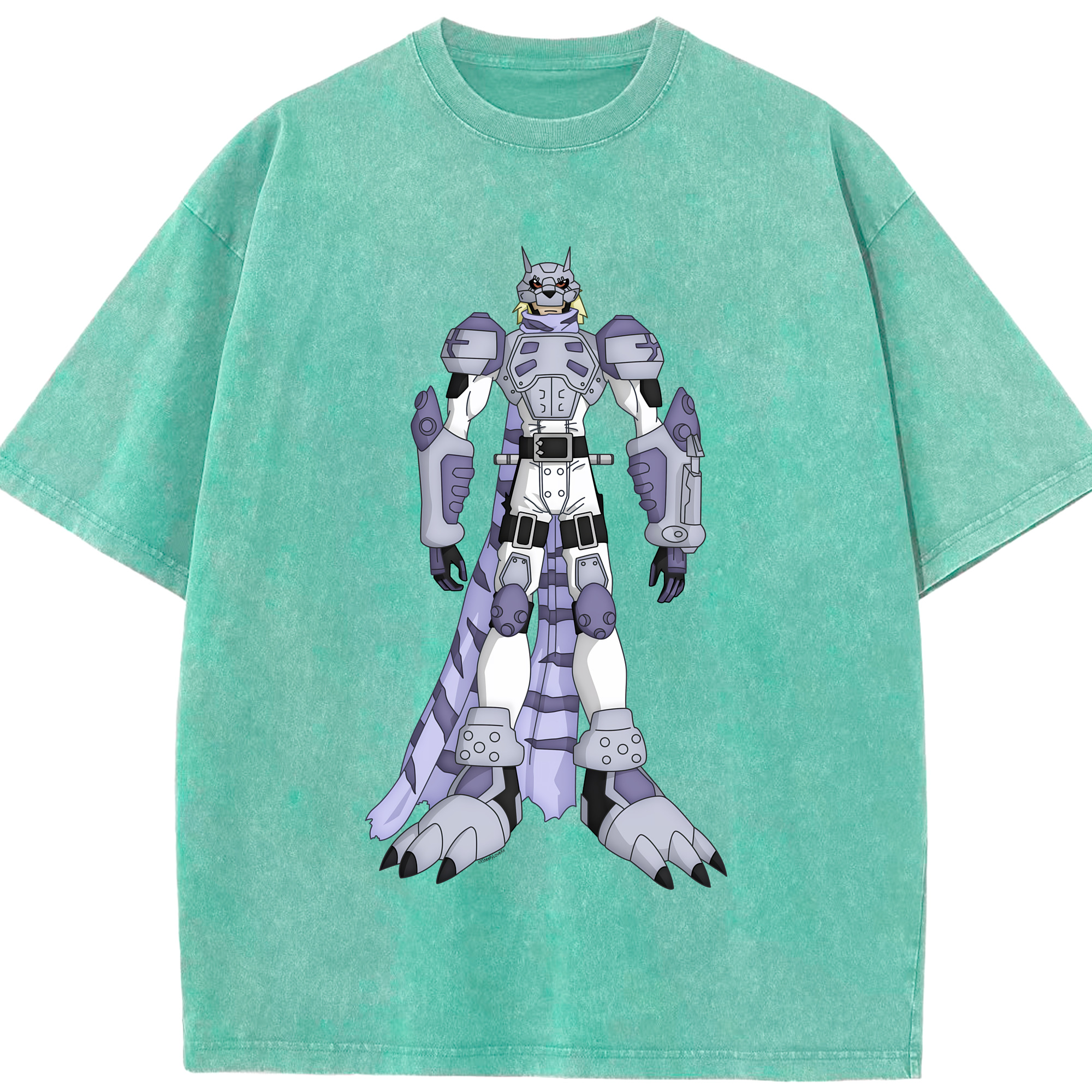 （画像用） Digimon デジタルモンスター/デジモン 綿100% ヴィンテージ風 半袖Tシャツ（フロントプリント）